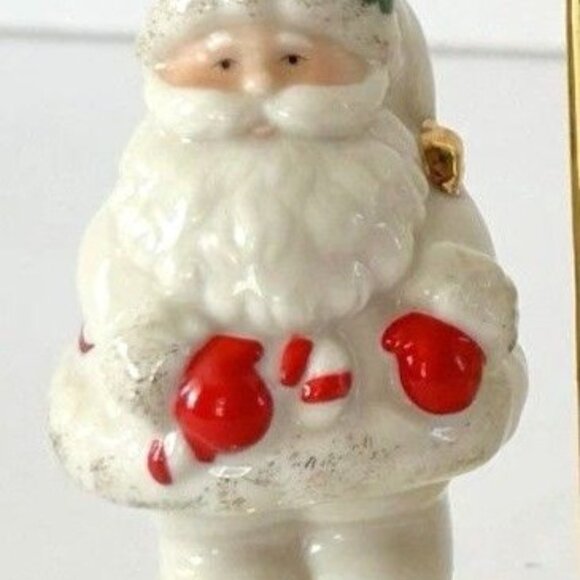 Lenox Santa Sack of Toys Salt And Pepper Shaker Set With Gold Stand Christmas De - Picture 6 of 6